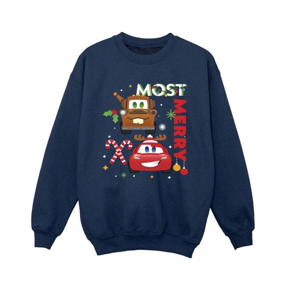 Cars Boys Most Merry Sweatshirt / Navy Blue